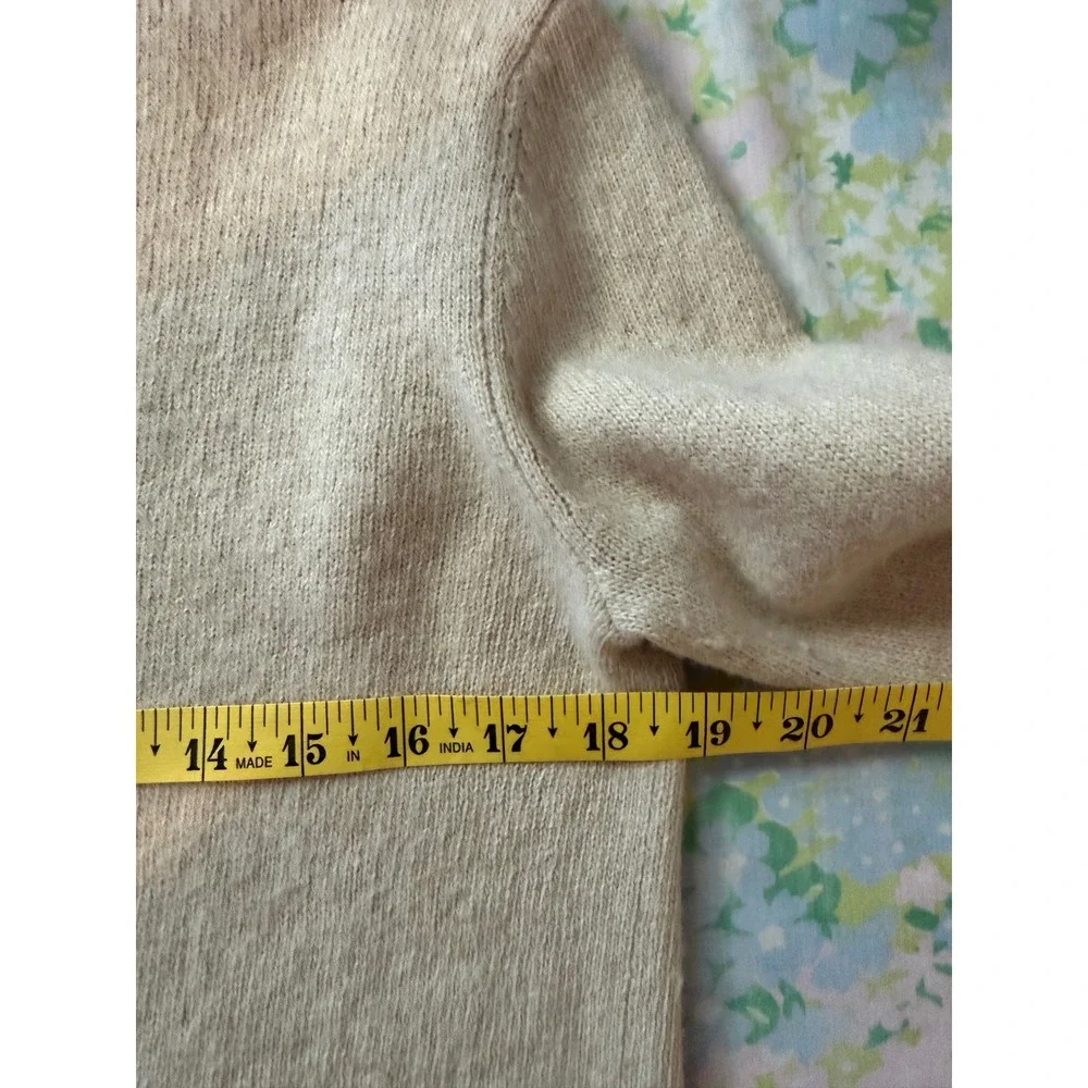 Jenni Kayne | Everyday Sweater Small Oatmeal Beige Wool‎ Cashmere Blend Crewneck
